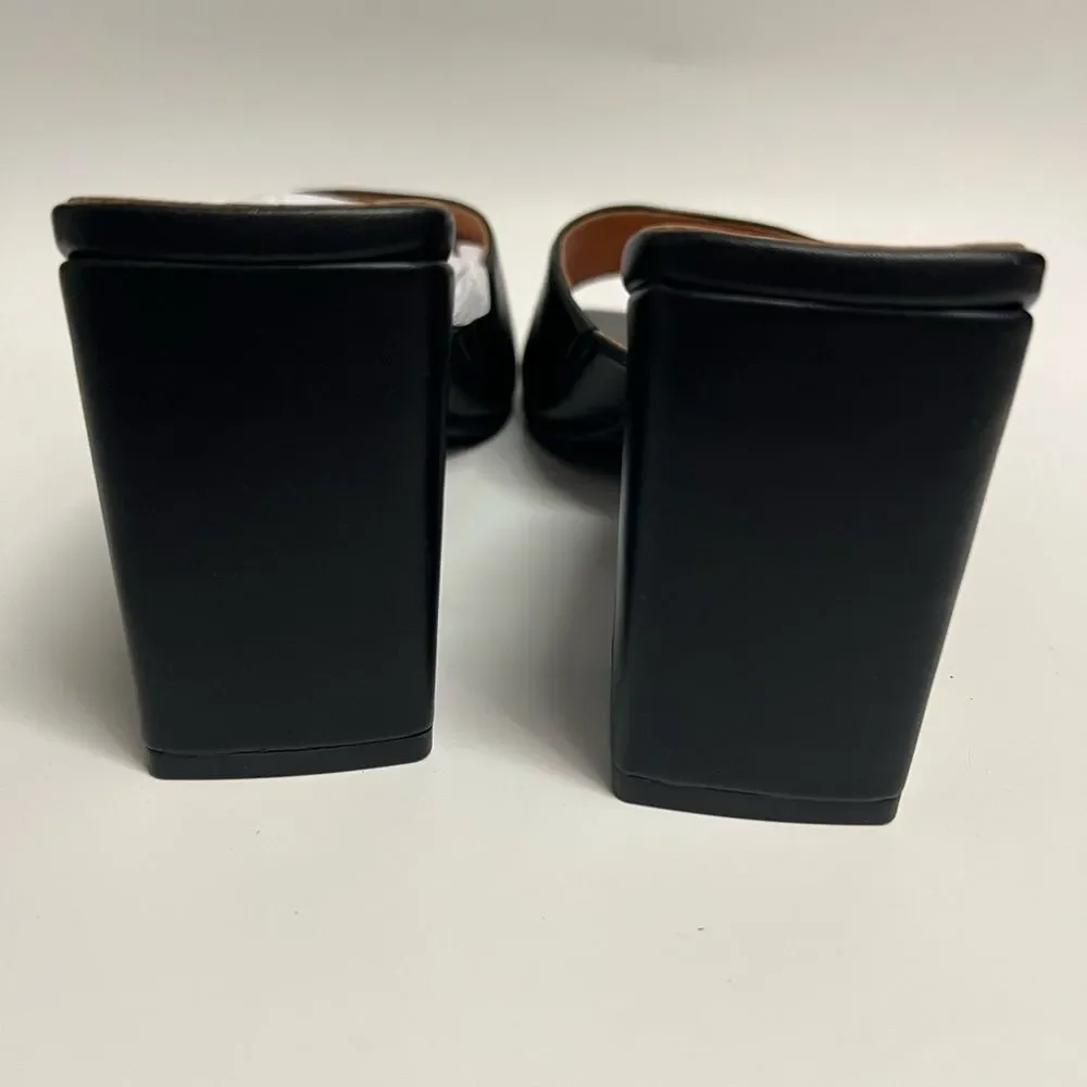 New in Box Lisa Vicky Vital Black Leather Open-Toe Mules - Size 8.5M - Picture 4 of 9